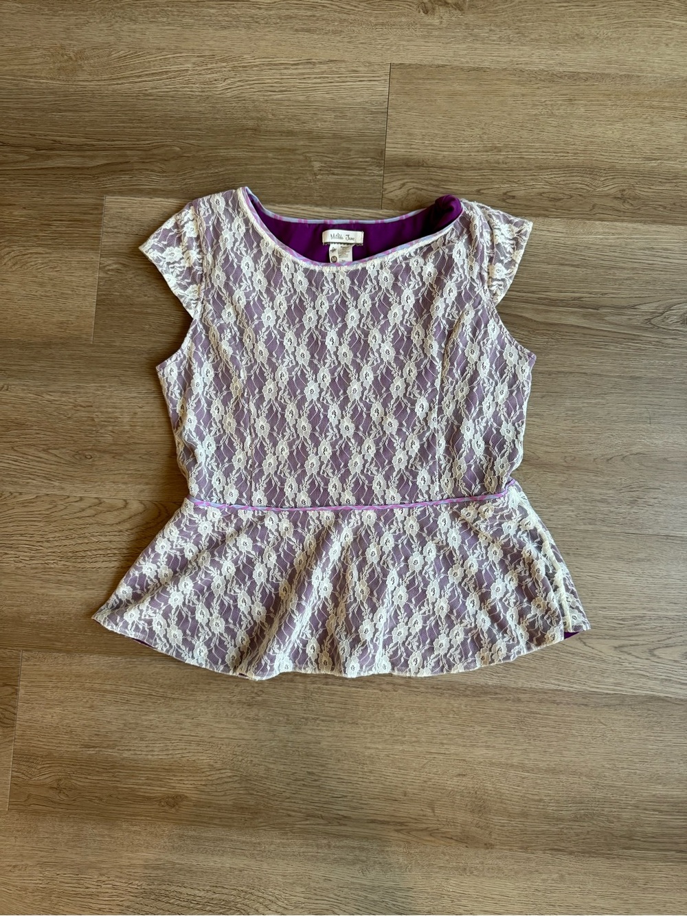 Matilda Jane Purple Lace Peplum Top